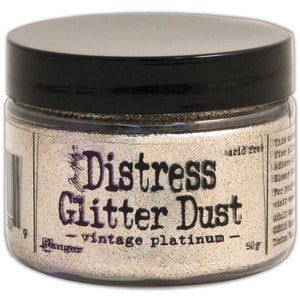 Ranger TDR49753 Vintage Platinum Tim Holtz Distress Glitter Dust 50G, Gold