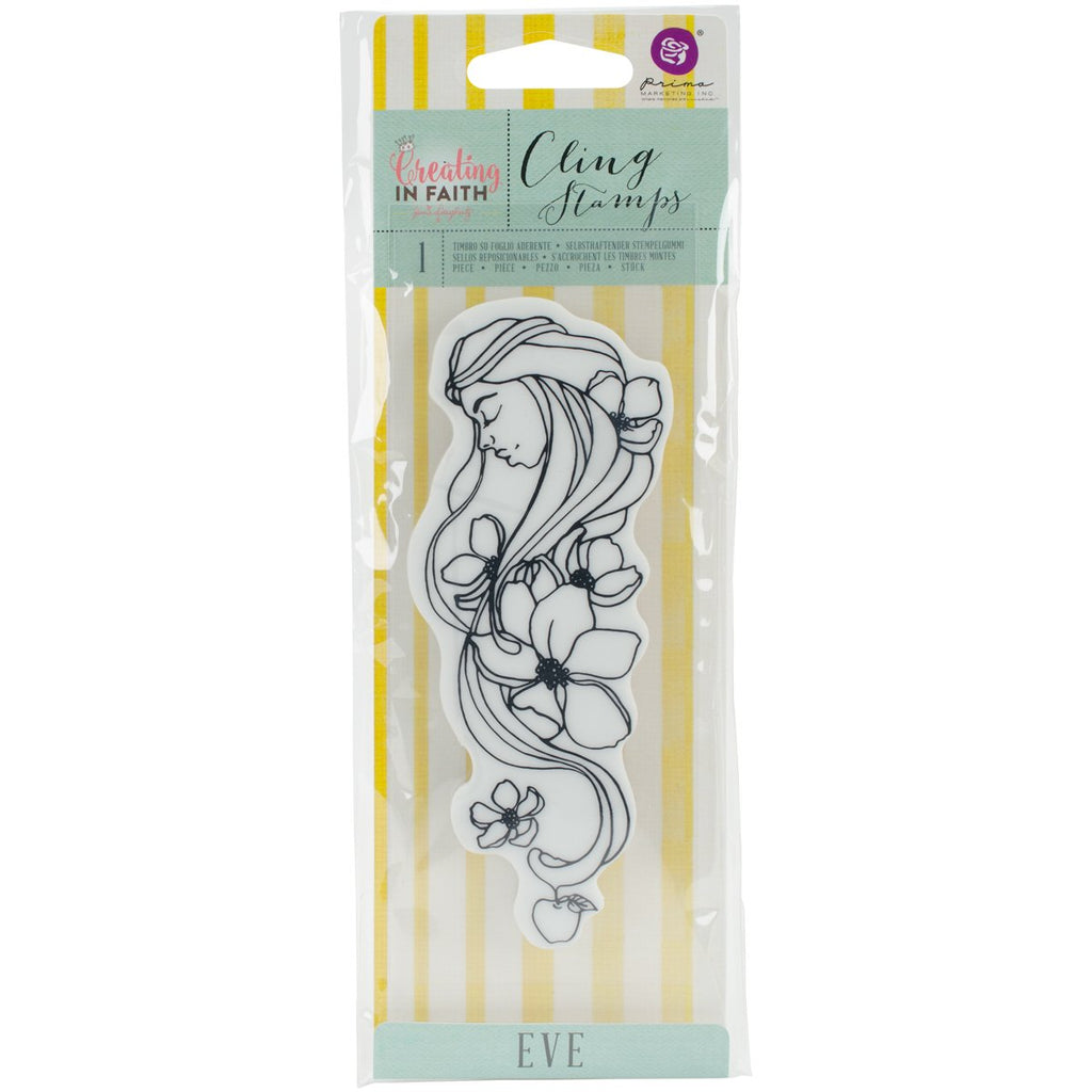 Prima Marketing 980672 Eve Jamie Dougherty Creating in Faith Cling Stamps, 2.25" by 6", Eve