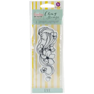 Prima Marketing 980672 Eve Jamie Dougherty Creating in Faith Cling Stamps, 2.25" by 6", Eve
