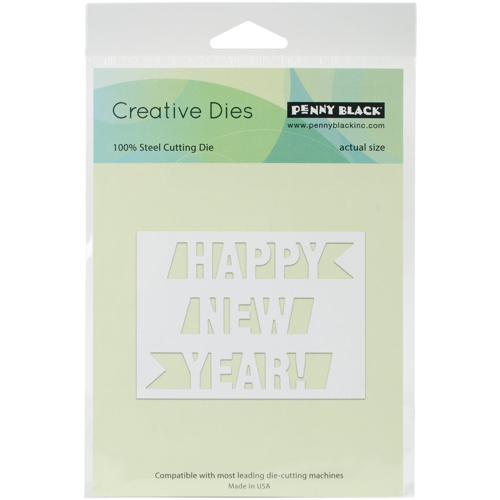 Penny Black 51-179 Happy New Year Creative Dies, Grey