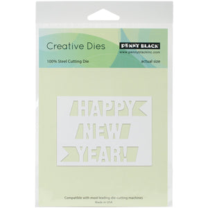 Penny Black 51-179 Happy New Year Creative Dies, Grey