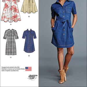 Simplicity Patterns Misses' Shirt Dress Size: U5 (16-18-20-22-24), 8014