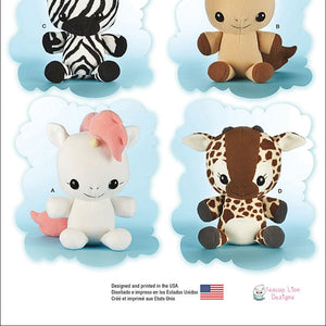 Simplicity Patterns Animal Stuffies Size: Os (One Size), 8034