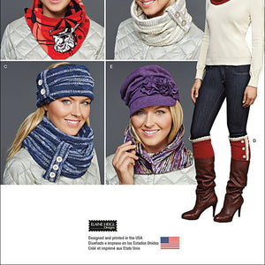 Simplicity Patterns Misses' Cold Weather Accessories Size: A (S-M-L), 8036