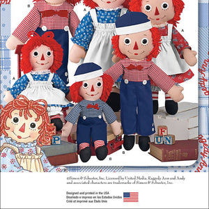 Simplicity Patterns Raggedy Ann & Andy Dolls Size: Os (One Size), 8043