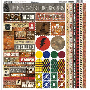 Reminisce WIZA-100 Wizard Cardstock Sticker, 12" by 12", Multicolor