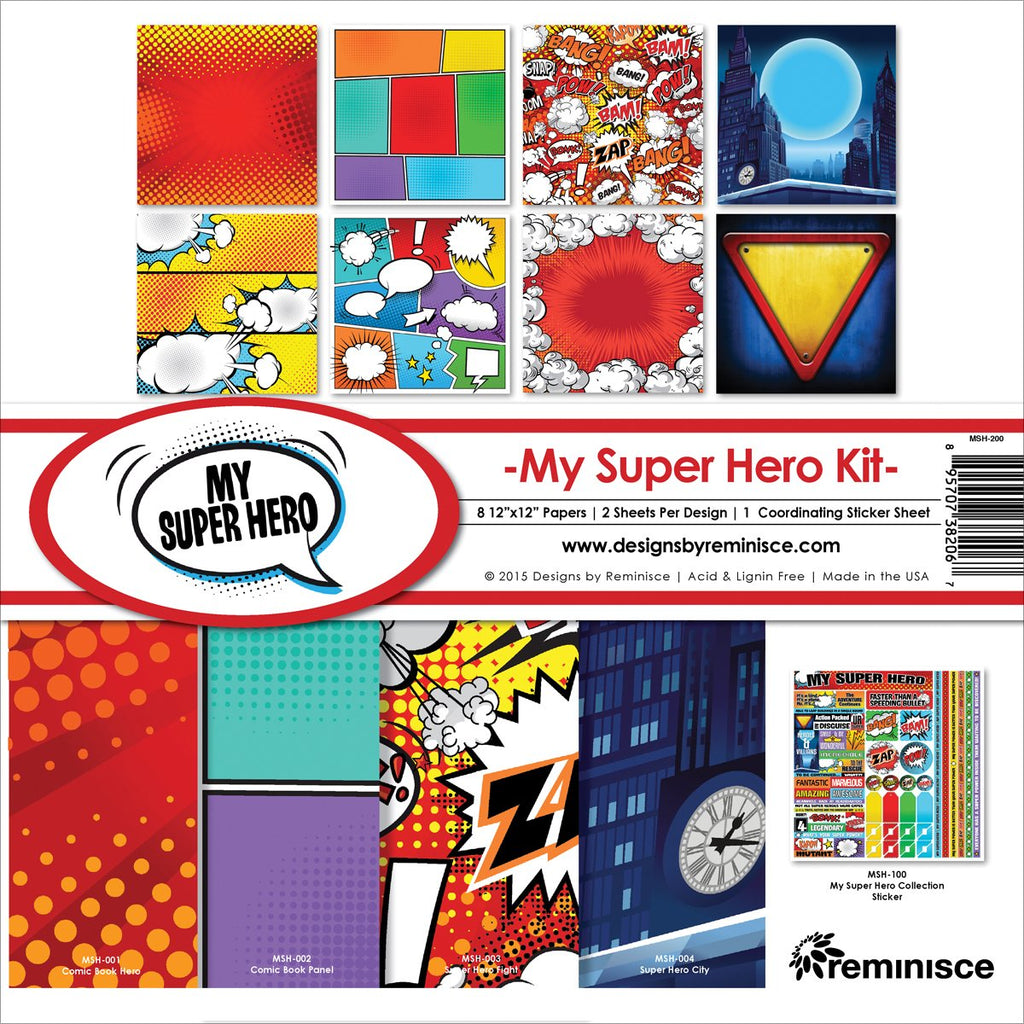 Reminisce MSH-200 My Super Hero Collection Kit, 12" by 12", Multicolor