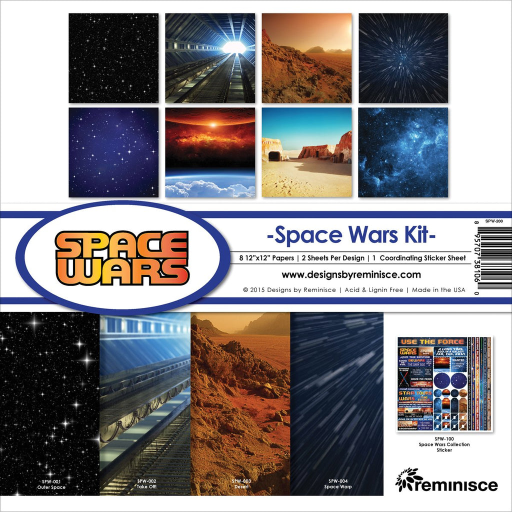Reminisce SPW-200 Space Wars Collection Kit, 12" by 12", Multicolor
