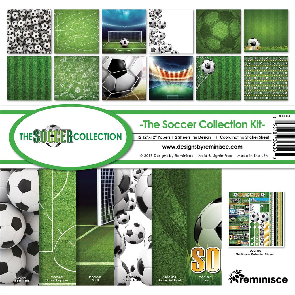 Reminisce TSOC-200 Soccer Collection Kit, 12" by 12", Multicolor