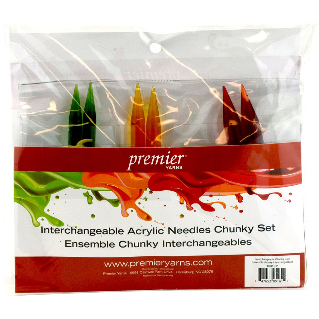 Premier Yarns 1031-02 Acrylic Needles Interchangeable Chunky Knitting Set, Multicolor