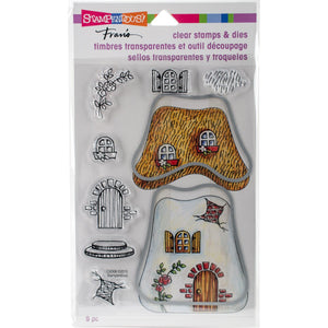 Stampendous CSD06 Cottage Home Fran's Stamps & Dies, 5" by 7", Clear