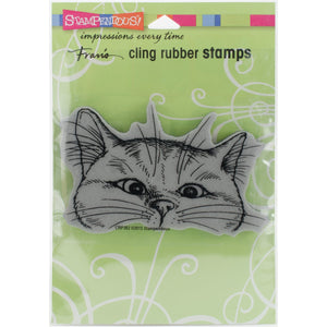 Stampendous CRP282 Nosey Cat Cling Stamp, 6.5" by 4.5", Grey