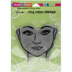 Stampendous CRW168 Beauty Face Cling Stamp, 6.5" by 4.5", Grey