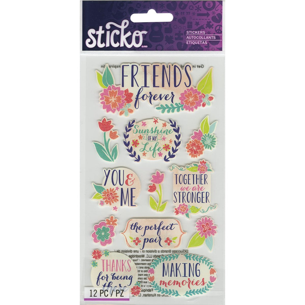 Sticko 52-01361 Friends Stickers, Multicolor