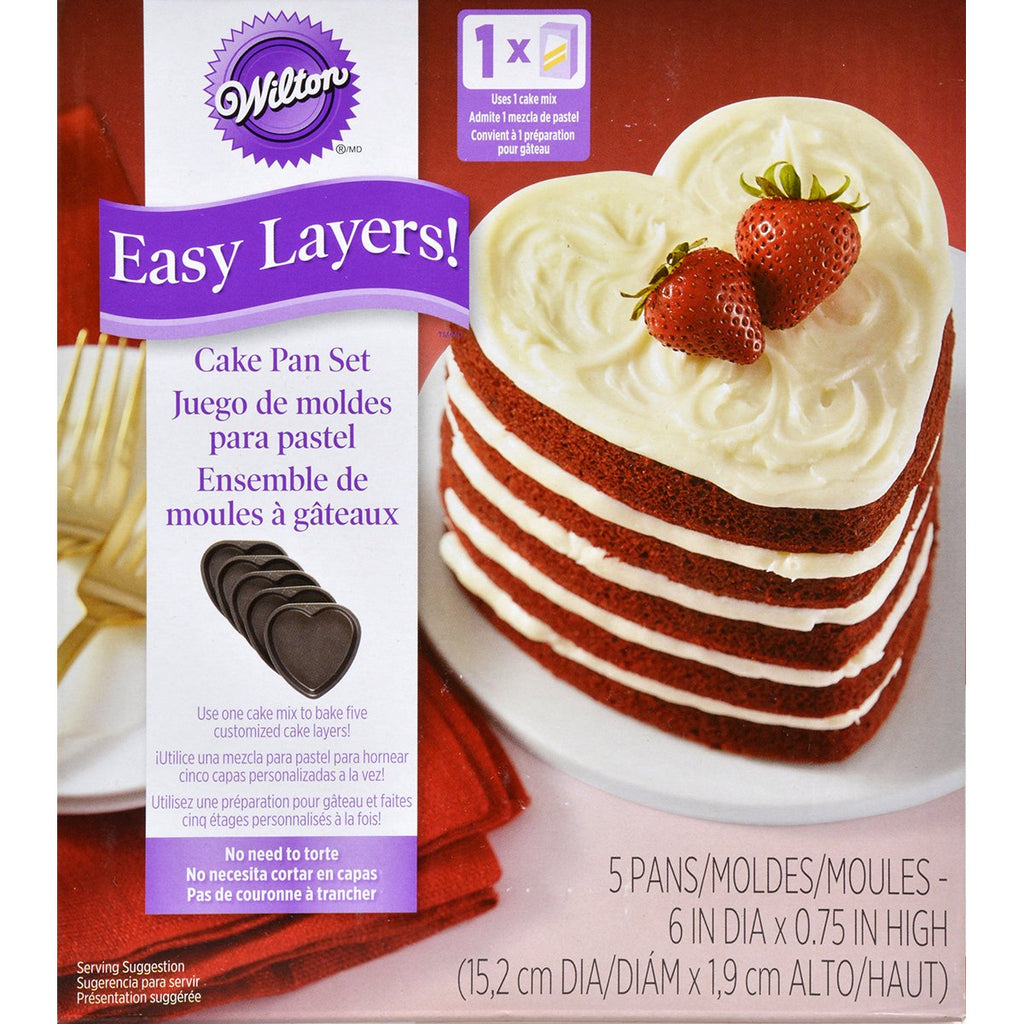 Wilton 5 Layer Heart Cake Pan Set