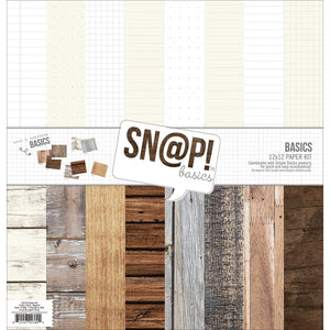 Simple Stories Snatp! Wood Grain Basics Paper Kit