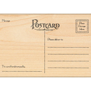 Penny Black 1369L Postcard Mounted Rubber Stamp, 5.5" by 3.25", Red