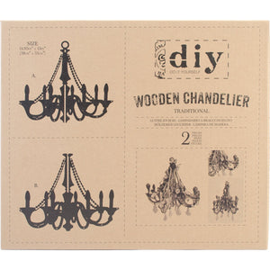 Prima Marketing 585525 Traditional DIY Wooden Chandelier, 14.9" x 13"