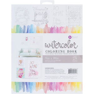 Prima Marketing 8x10 Watercolor Coloring Book
