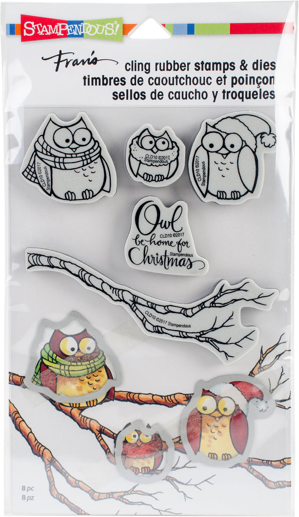 Stampendous Owl Be Home Cling Stamp and Die Set