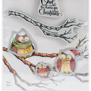 Stampendous Owl Be Home Cling Stamp and Die Set