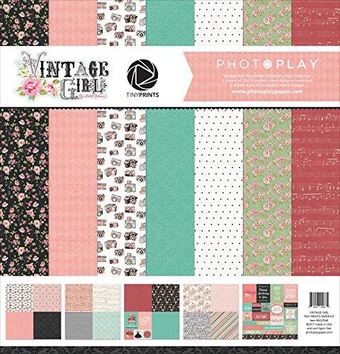 Photo Play Paper Vintage Girl Tiny Prints Photoplay Collection Pack 12"X12"