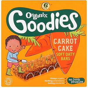 ORGANIX (VEGETARIAN) Organic Carrot Cake Cereal Bar 6x30g (PACK OF 1)
