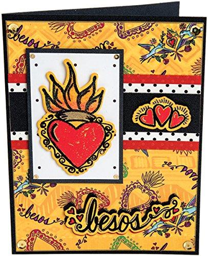 Sizzix 662317 Framelits Die and Stamp Set 3/Pkg Besos Hearts