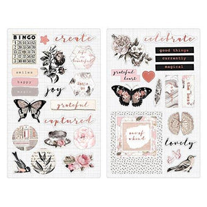 Prima Marketing Amelia Rose-Chipboard Stickers