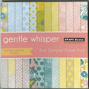 Penny Black 80-008 Gentle Whisper Paper Pad, 6 x 6"