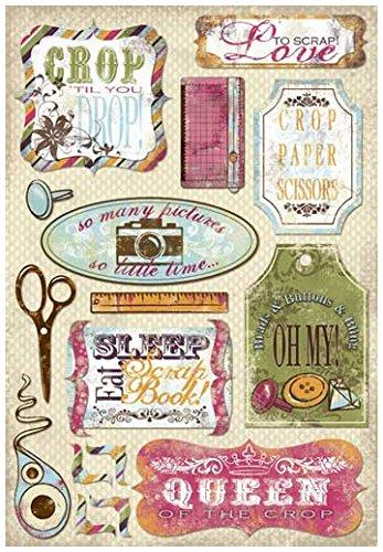 Scrapbooking Cardstock Stickers 5-1/2-Inch by 9-Inch, Love To Scrap