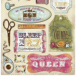 Scrapbooking Cardstock Stickers 5-1/2-Inch by 9-Inch, Love To Scrap