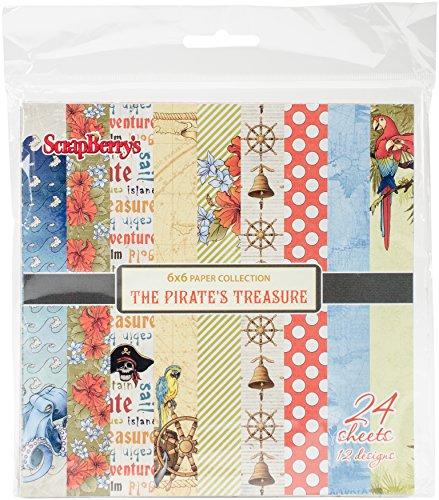 ScrapBerry's The Pirate's Treasure Paper Pack 6"X6" 24/Pkg-12 Single-Sided