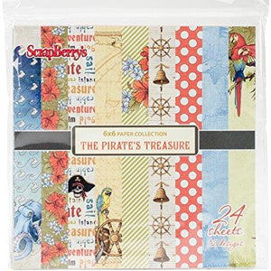 ScrapBerry's The Pirate's Treasure Paper Pack 6"X6" 24/Pkg-12 Single-Sided
