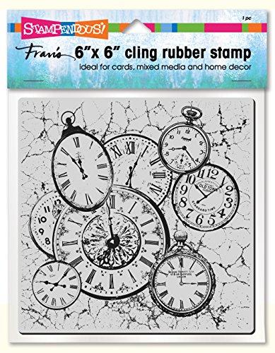 Stampendous 6CR001 Cling Stamp, Clock Collage