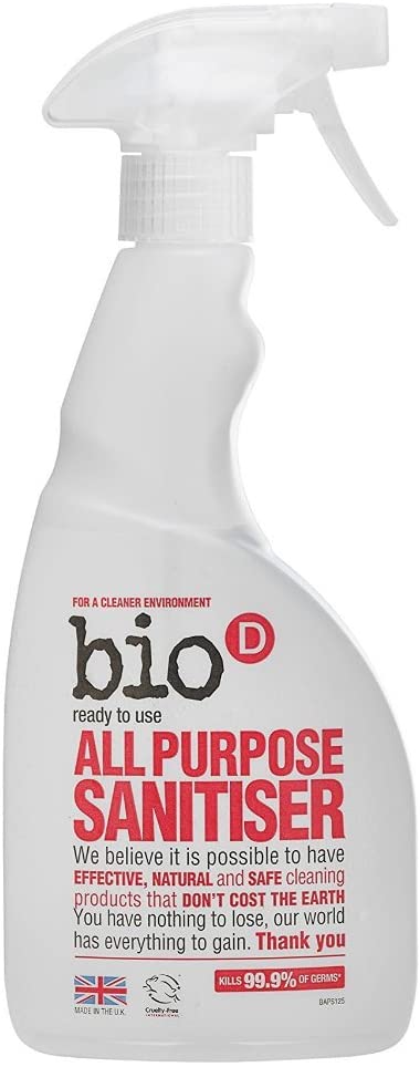 Bio-D All Purpose Sanitiser Spray 500ml x 3 (Pack of 3)