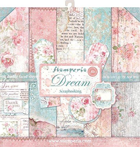 Sbbl27 Stamperia Double-sided Paper Pad 12"x12" 10/pkg-dream, 10 Designs/1 Each
