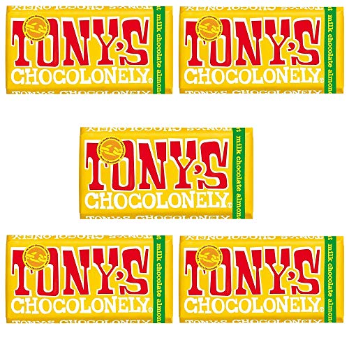 Tony's Chocolonely Chocolate 180g - 5 Pack, Milk Chocolate Nougat