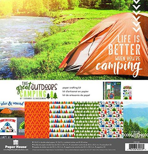 Paper House Productions Great Outdoors Camping Paper Crafting Kit, 1-Pack