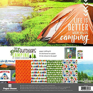 Paper House Productions Great Outdoors Camping Paper Crafting Kit, 1-Pack
