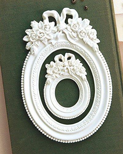 Prima Marketing Memory Hardware Resin Blanc Fleur Oval Frame