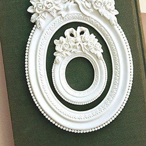 Prima Marketing Memory Hardware Resin Blanc Fleur Oval Frame