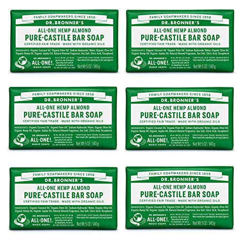 Dr.Bronner's Castille Almond Organic Soap Bar 140g