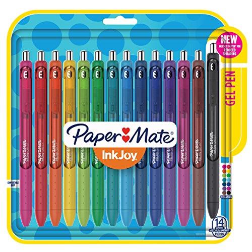 Paper Mate InkJoy Gel Retractable Pen, 0.7mm, Ink, Pack of 14, Assorted (1951636)
