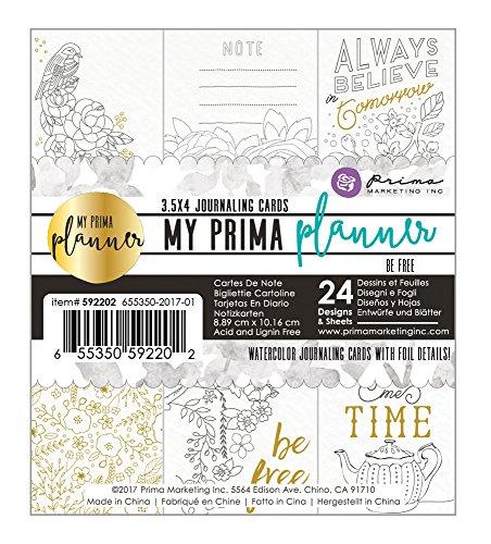 Prima Marketing 655350592202 My Prima Planner Embelishments Coloring Journaling Cards - Be Free