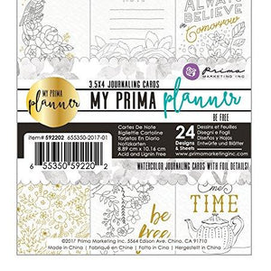 Prima Marketing 655350592202 My Prima Planner Embelishments Coloring Journaling Cards - Be Free