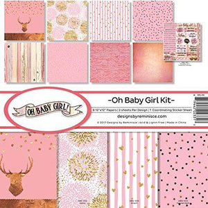 Reminisce (REMBC) OBG-200 Oh Baby Girl Scrapbook Collection Kit, Multicolor
