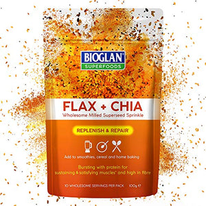 Bioglan Superfoods Flax + Chia | Protein | Zinc | Fibre | 100g