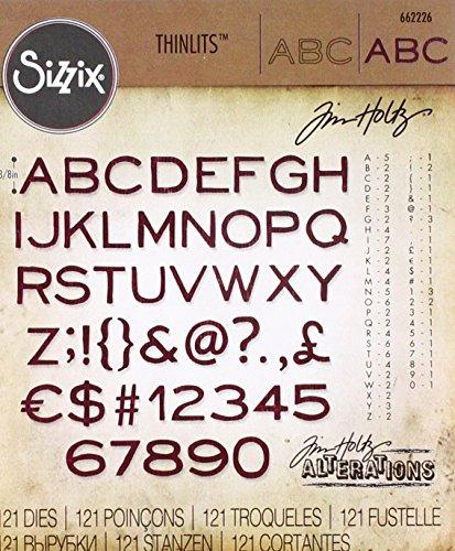 Sizzix Tholtz Thinlits Die Alphanumeric Thin