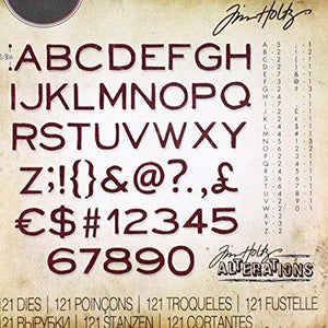 Sizzix Tholtz Thinlits Die Alphanumeric Thin
